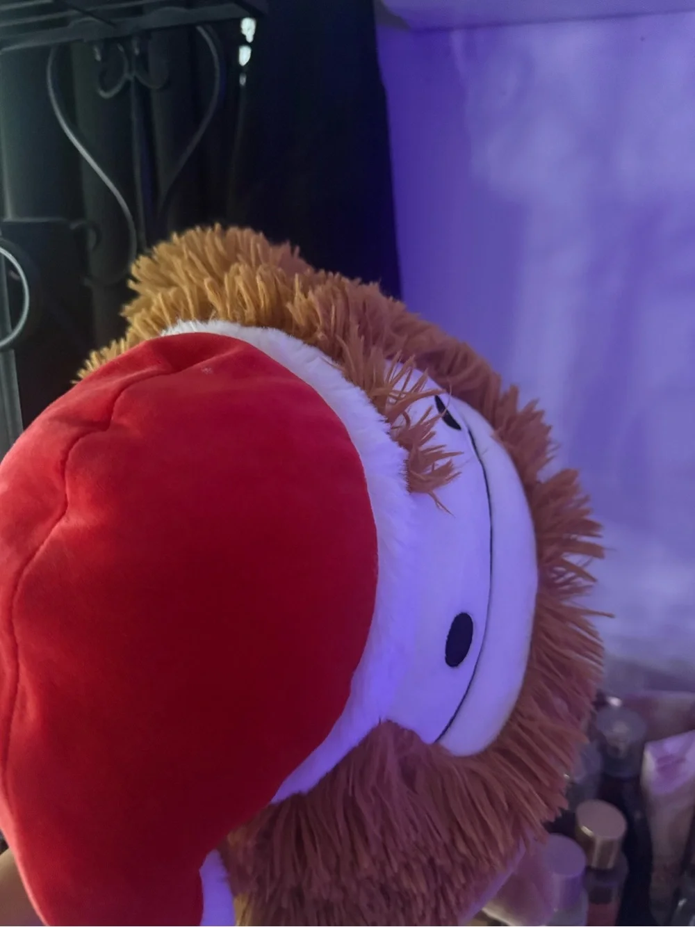 Squishmallows Brown Benny Bigfoot w/Red Santa Hat Holiday Plush Pillow